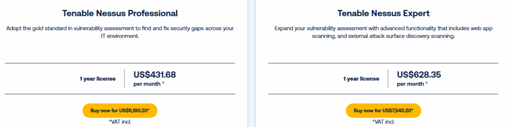 Tenable-Nessus-pricing-plans